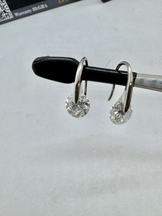 Стебърни обеци с мойсанит (Диамант) 1 карат