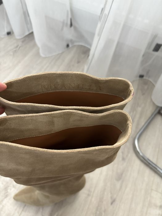 Cizme Vanilla Nevada din piele întoarsă naturală – mărimea 37