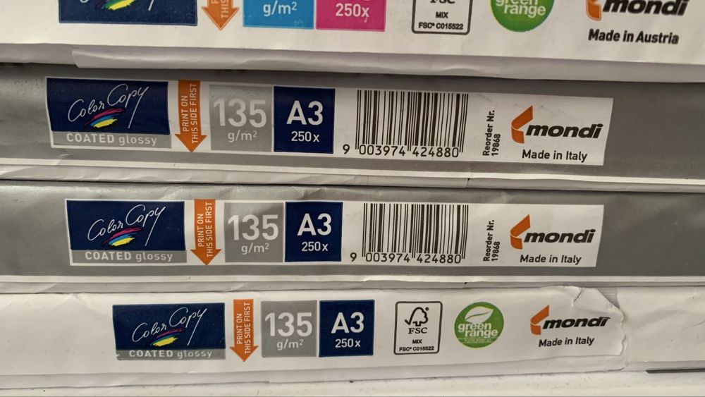 Бумага Монди А4 и А3