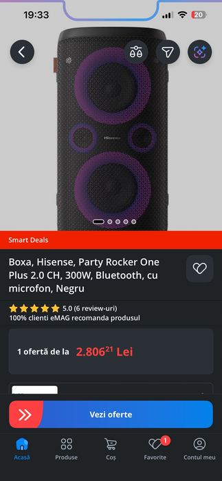 Boxă hinsense party rocker one PLUS