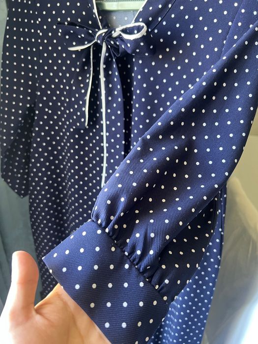 платье синее весна осень