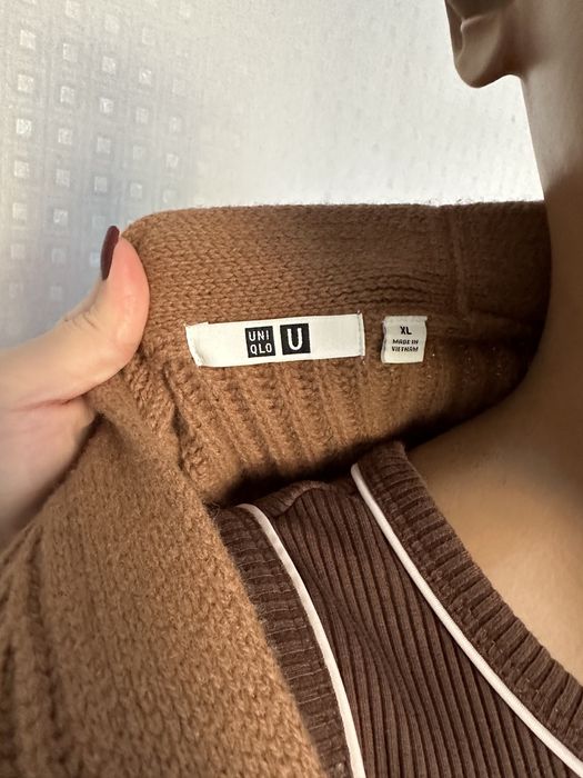 Кардиган Uniqlo XL размер 100 % шерсть