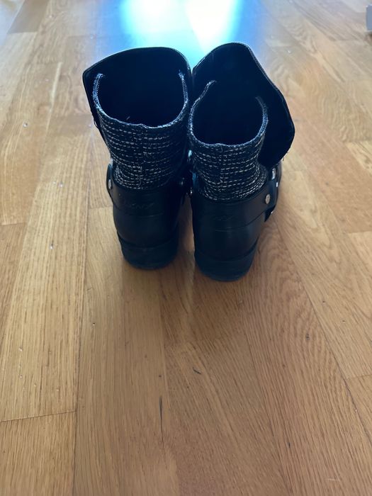 Cizme negre din piele DKNY