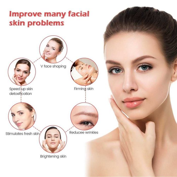Aparat de Masaj Facial cu Vibratii Aplicare Crema Antiriduri Face Lift