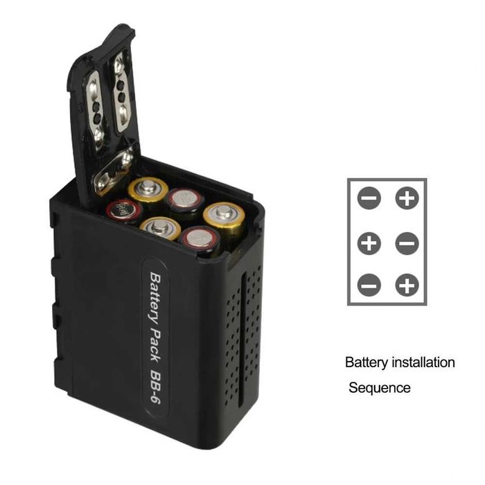 Adaptor baterii AA R6 la acumulator NP-F960 NP-F970 lampa monitor foto