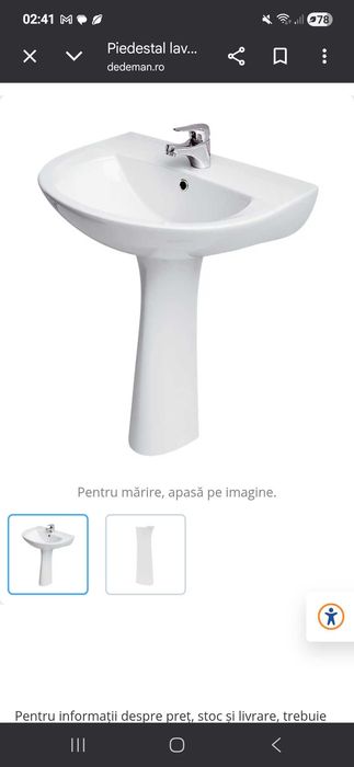 Chiuveta+oglinda baie