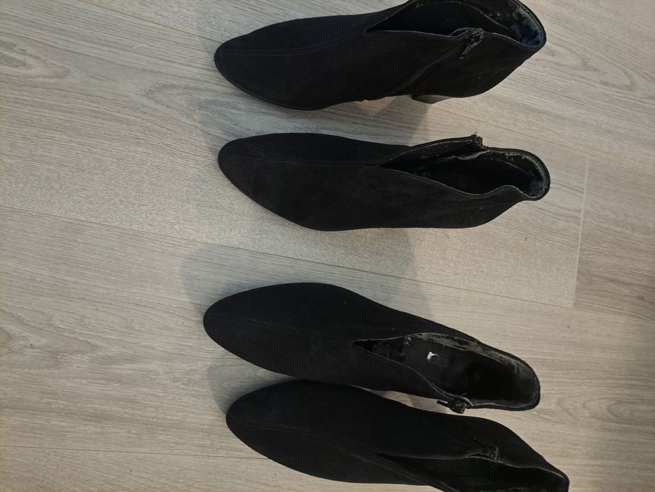 Botine piele intoarsa Bata