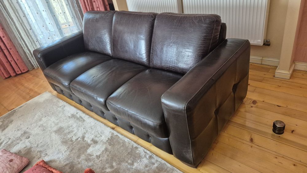 set canapele piele Mobexpert in stare excelenta