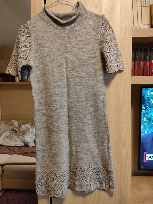 Rochiță tricotată de toamnă, mărimea 38