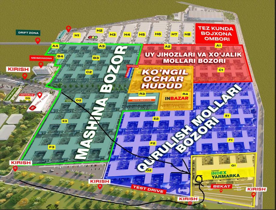Tashkent INDEX  22м²   G1-блок