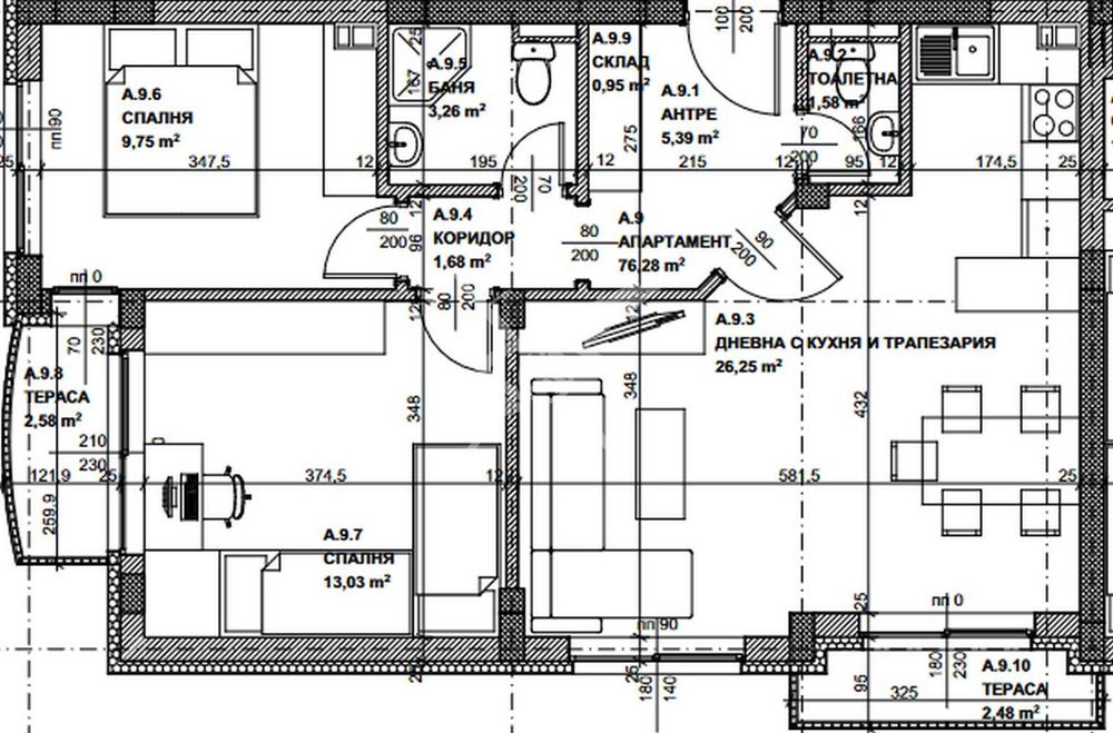 Продава се Тристаен апартамент в София, Кръстова вада - 92 кв.м за 2403 €/кв.м - Снимка #1