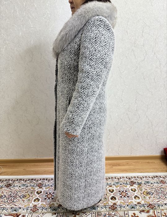 Пальто с мехом большой размер