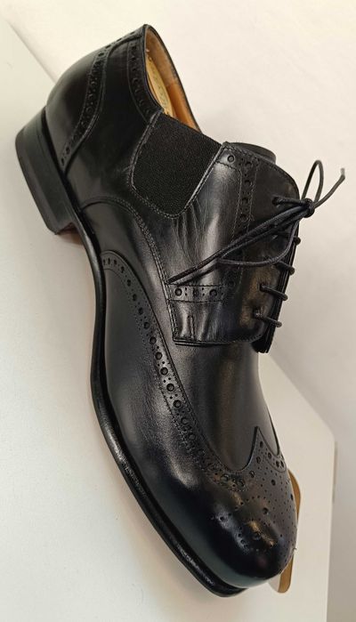 Pantofi derby de lux 43 brogue GREVE NOI lucrati manual piele naturala