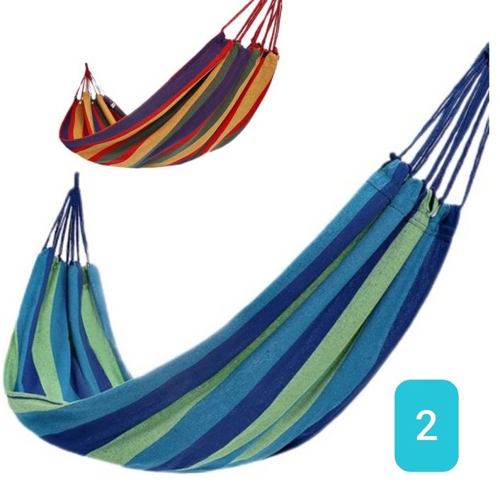 Хамак с Дървени рейки, Парашутен Памучен Мрежа Стол Hamak Хамаци Люлка