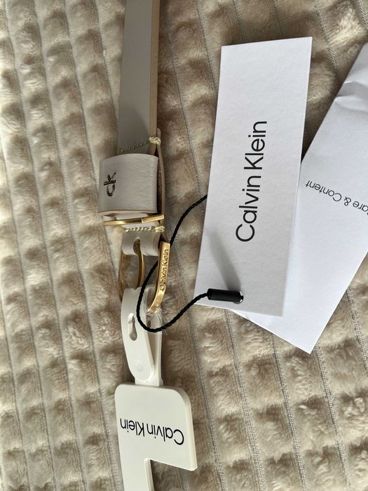 Calvin Klein Оригинален дамски колан естествена кожа  85см НОВ