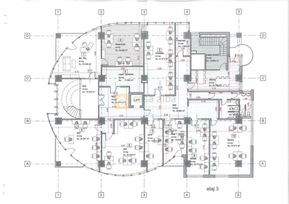 Semicentral - spatiu de birouri complet amenajat