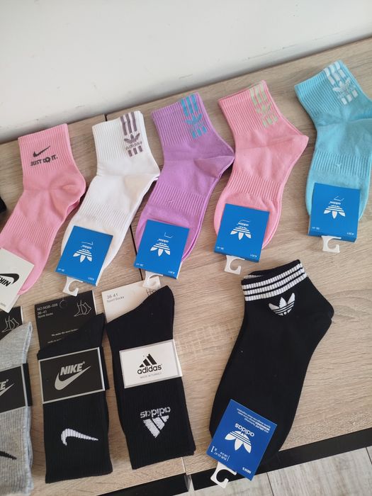 10 perechi de șosete la alegere unisex bumbac Nike/Adidas mărime universală