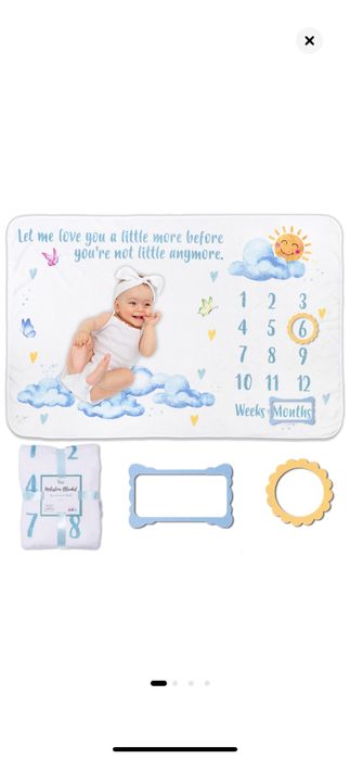 Patură Milestone aniversară baby