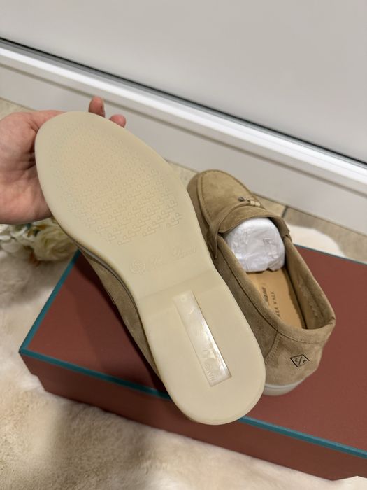 Мокасини естествен велур Loro Piana