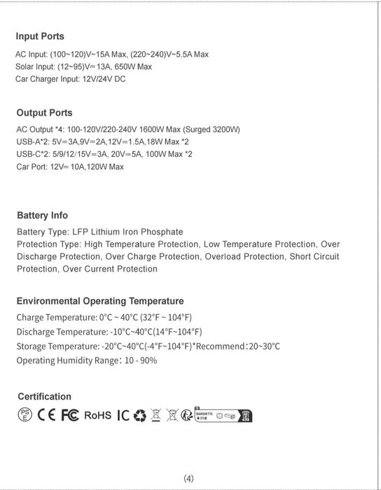 Allpowers R1500 Light 1056Wh + 4×100W + гъвкави соларни панела + кабел