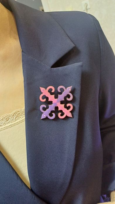 Этно брошь ұлттық нақыш