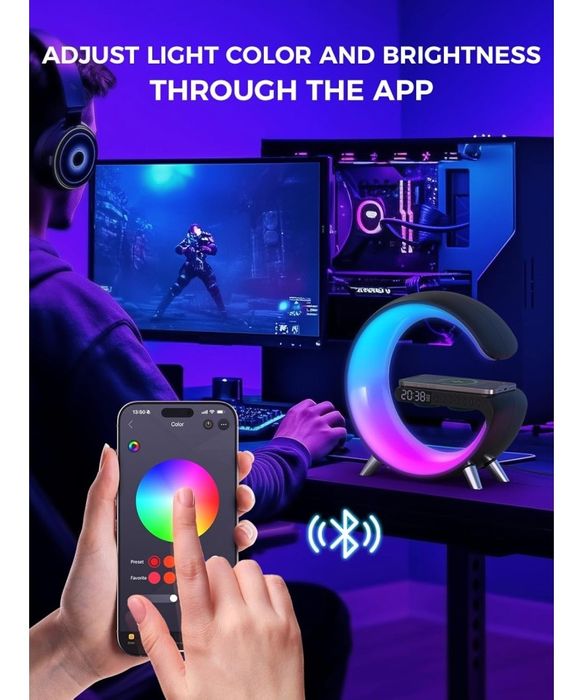 Ceas cu alarma si incarcator telefon, Smiling Shark