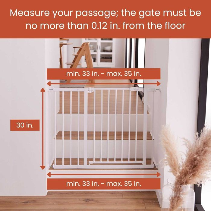 Poarta de siguranta pentru copii hauck KD Open N Stop , 84 – 89 cm , alba