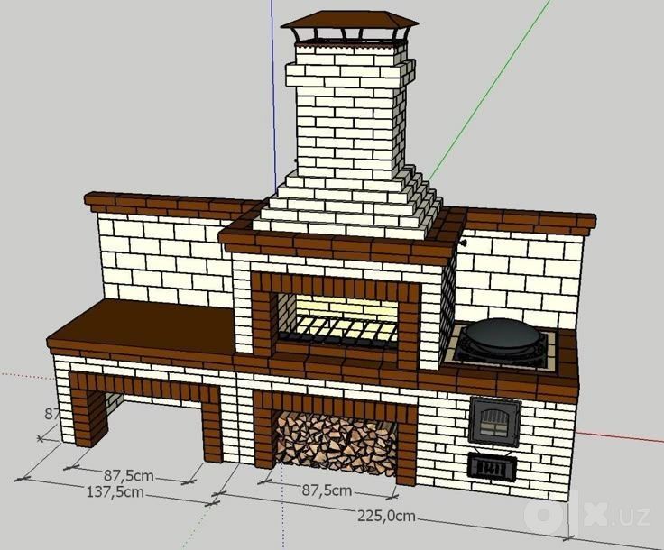 Летний кухни барбекю мангал очаг