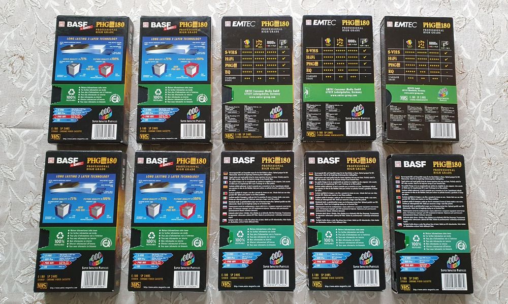 Видеокасети BASF phg , EMTEC phg 180