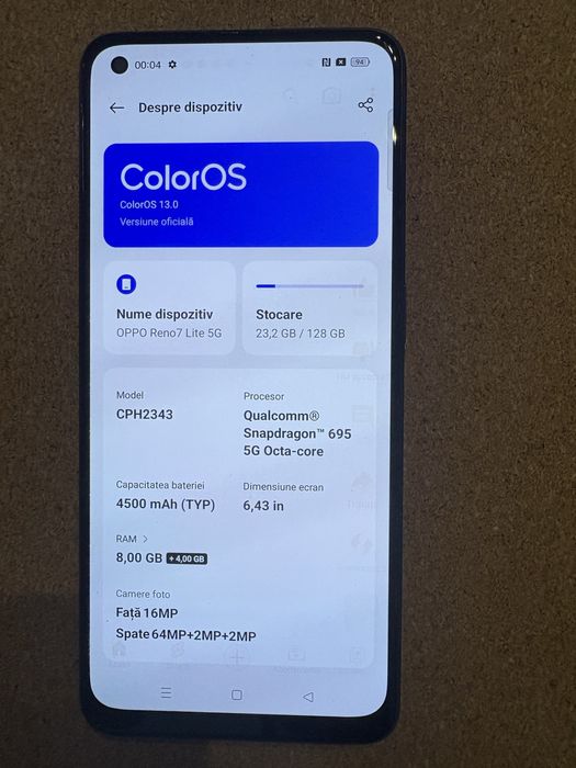 Oppo Reno 7Lite 128Gb ID-XXL4701