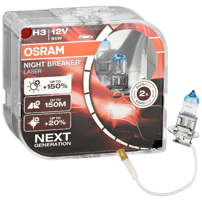 Автомобилни крушки OSRAM NIGHT BREAKER LASER+150% H1,H3,H4,H7,H8,H11..