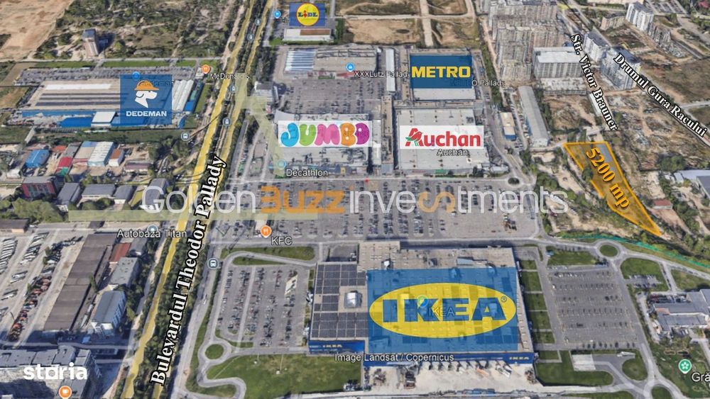 Teren comercial 5.262 mp – zona Pallady Mall (IKEA, Metro, Auchan)