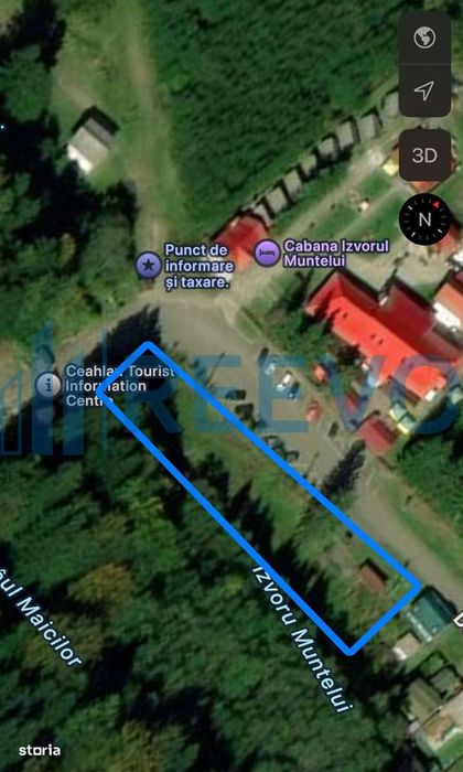 Teren Izvorul Muntelui, Bicaz, la baza traseelor de la Vârful Toaca