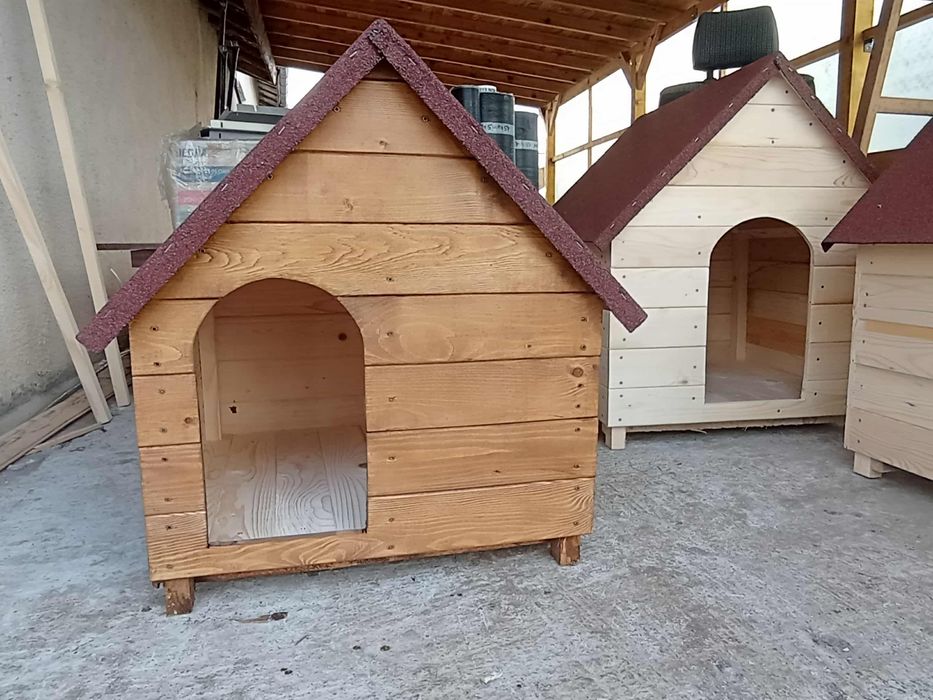 Дървена къща за кучета , къща за куче , кучешка колиба средни породи