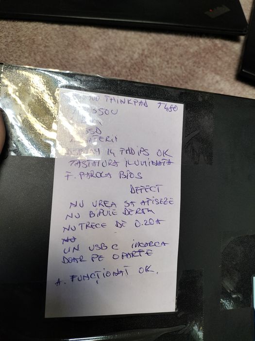 Componente Lenovo T480 ,incomplete ,plăci defecte