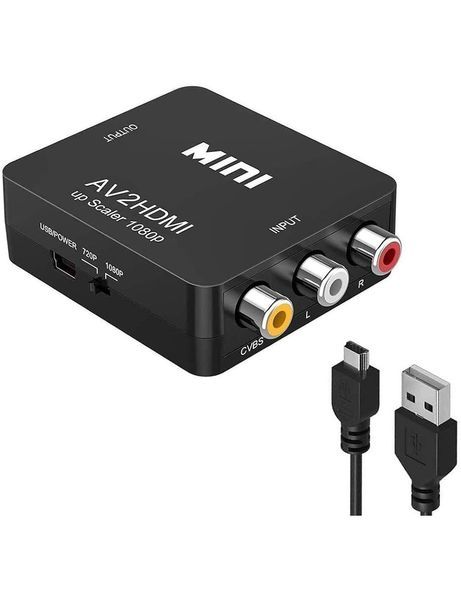 AV Чинч към HDMI преходник FullHD 1080p