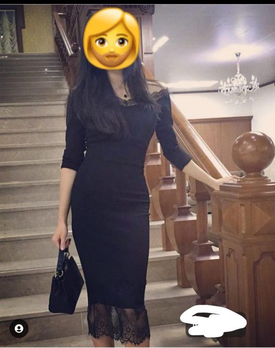 Платье чёрное миди