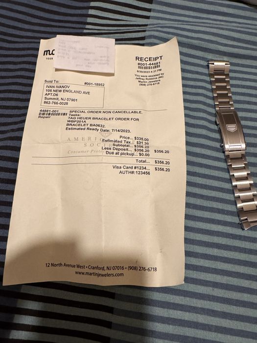 Метална верига за Tag Heuer Aquaracer