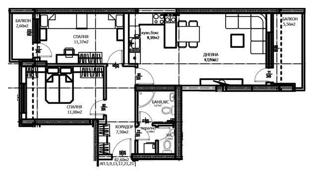 Продава се Тристаен апартамент в Пловдив, Тракия - 99 кв.м за 903 €/кв.м - Снимка #1
