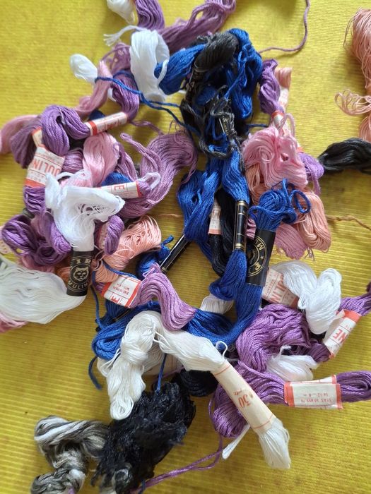 Lot macramea, matase, fire ,