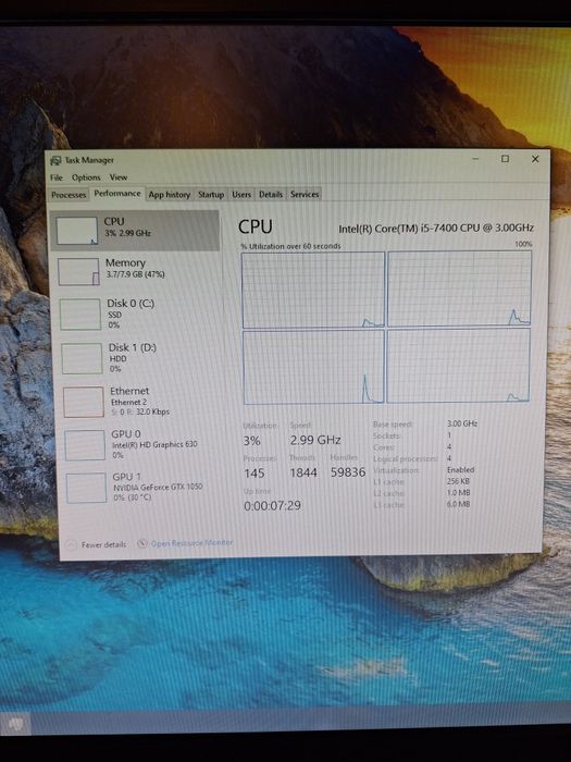 Dell Optiplex 3050, i5-7400, 8 GB , GTX 1050 , light gaming