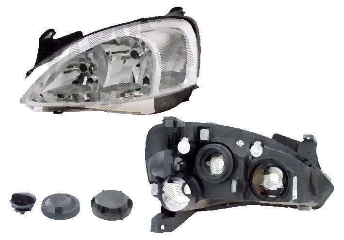 Far Opel Corsa C 07.2000-10.2003 TYC fata stanga/dreapta, tip bec H7+H7, reglare electrica, far tip Valeo, fara motoras