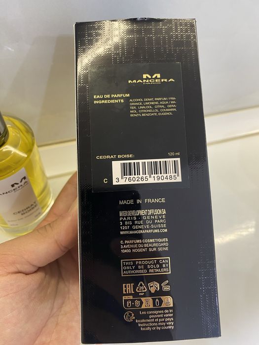 Продается оригинальный парфюм mancera cedrat boise 120ml.