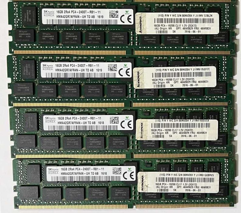memorii RAM server kit 64GB 4x 16GB DDR4 2400 Registered REG ECC