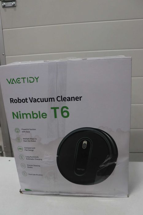 Роботизирана прахосмукачка Vactidy T6, тънка, тиха, WiFi//Alexa/Siri