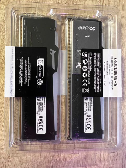 Kingston Fury Beast Black RGB RAM 32gb 6000MT/s DDR5 CL30 EXPO/XMP