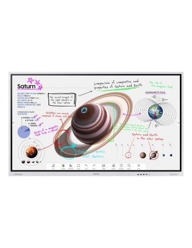 Display Tabla Interactiv Samsung Flip Pro WM75B 75", 190 cm 4K, 3.5 GB RAM, 20 puncte de atingere, 2 Stylus, Tizen 6.5