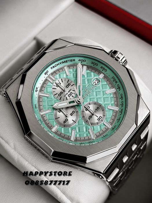 INVICTA Akula steel Turquoise dial 48 mm, Инвикта нов мъжки часовник