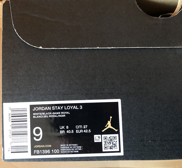 Jordan Stay Loyal 3 ОРИГИНАЛНИ мъжки маратонки 42,5/27см