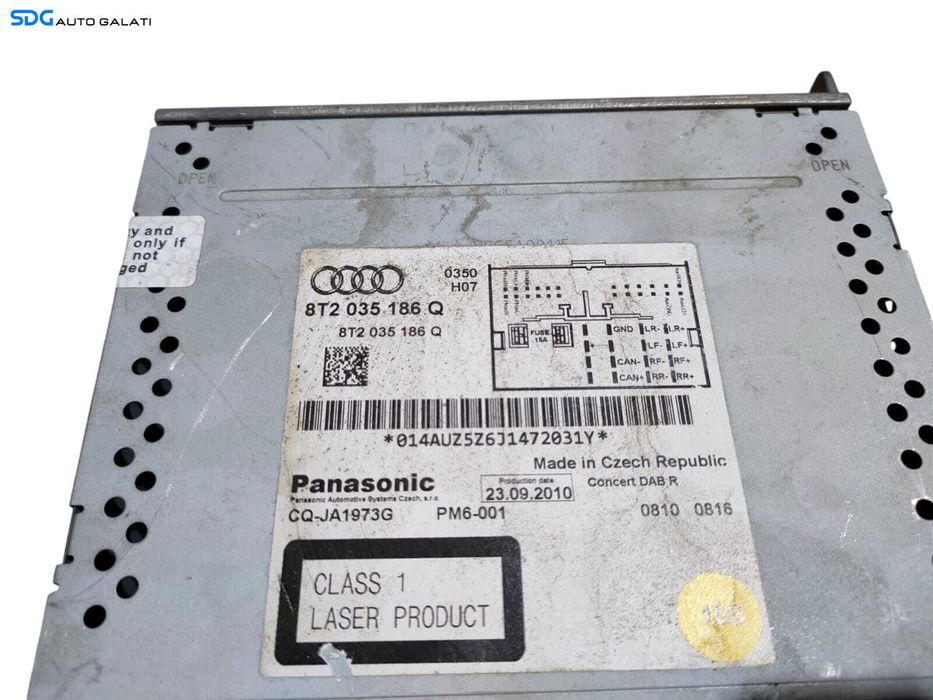 Unitate Radio CD Player Media Audi A5 8T 2009 - 2017 Cod 8T2035186Q [L5599]